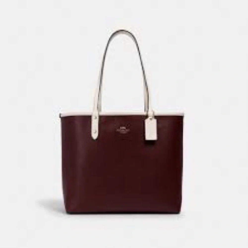 Coach black and white City Tote Reversible purse